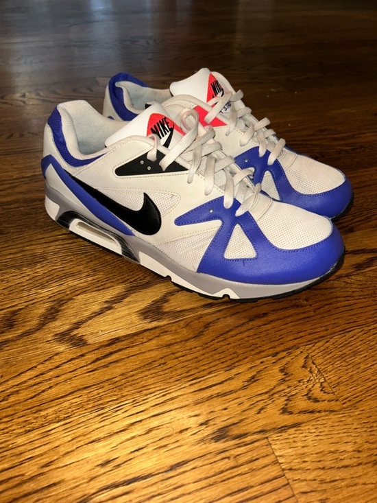 Nike Other - Nike Men’s Athletic Shoes White Black Royal Blue with Pink Accent Size 13
